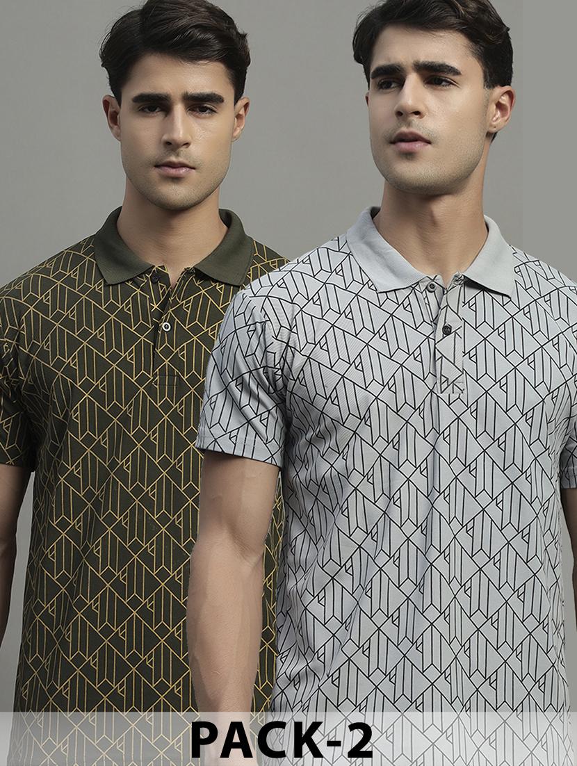 men pack of 2 short sleeve regular fit polo t-shirt - 22052901 - Zoom Image - 0