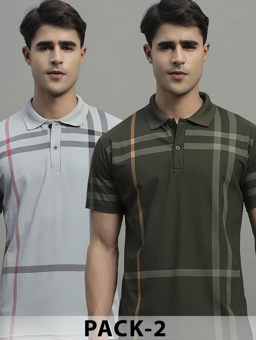 men pack of 2 short sleeve regular fit polo t-shirt - 22052903 -  Zoom Image - 0