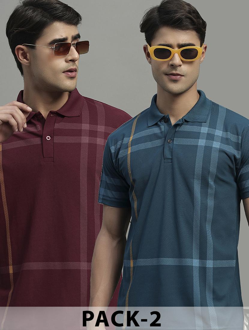 men pack of 2 short sleeve regular fit polo t-shirt - 22052905 - Zoom Image - 0