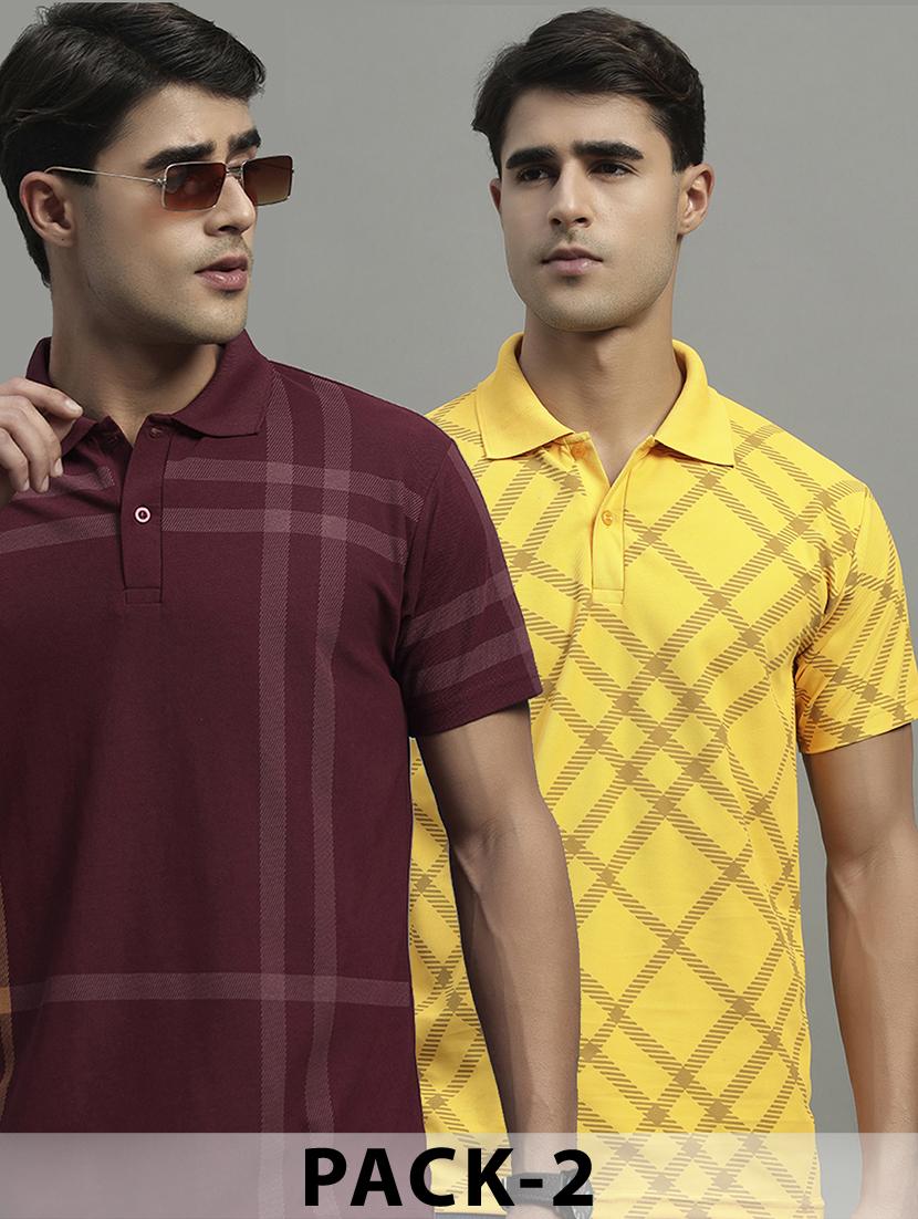 men pack of 2 short sleeve regular fit polo t-shirt