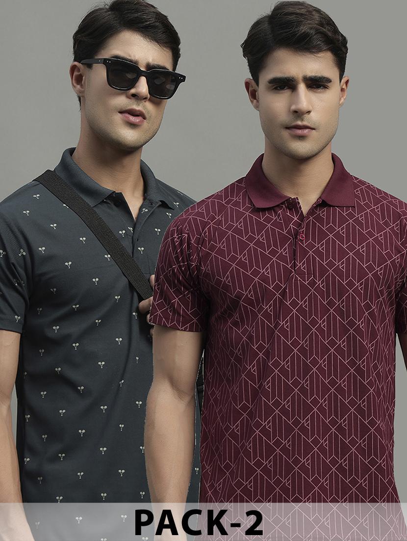 men pack of 2 short sleeve regular fit polo t-shirt