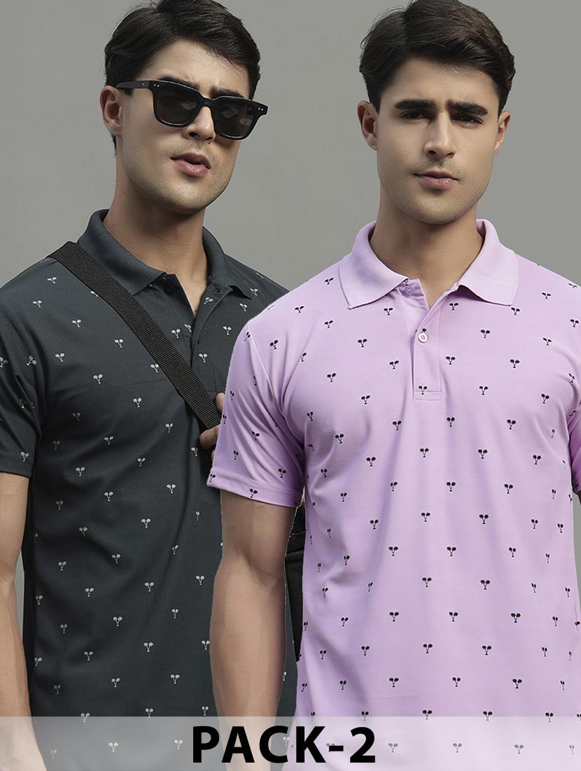men pack of 2 short sleeve regular fit polo t-shirt