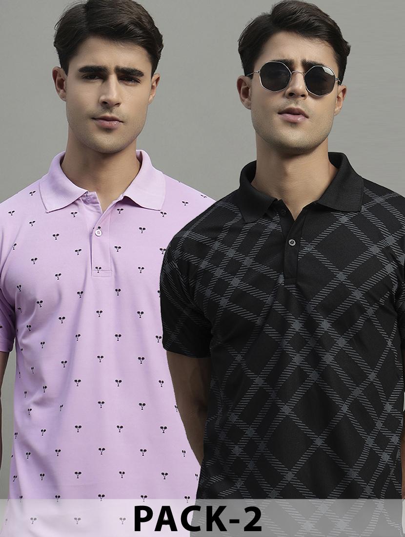 men pack of 2 short sleeve regular fit polo t-shirt