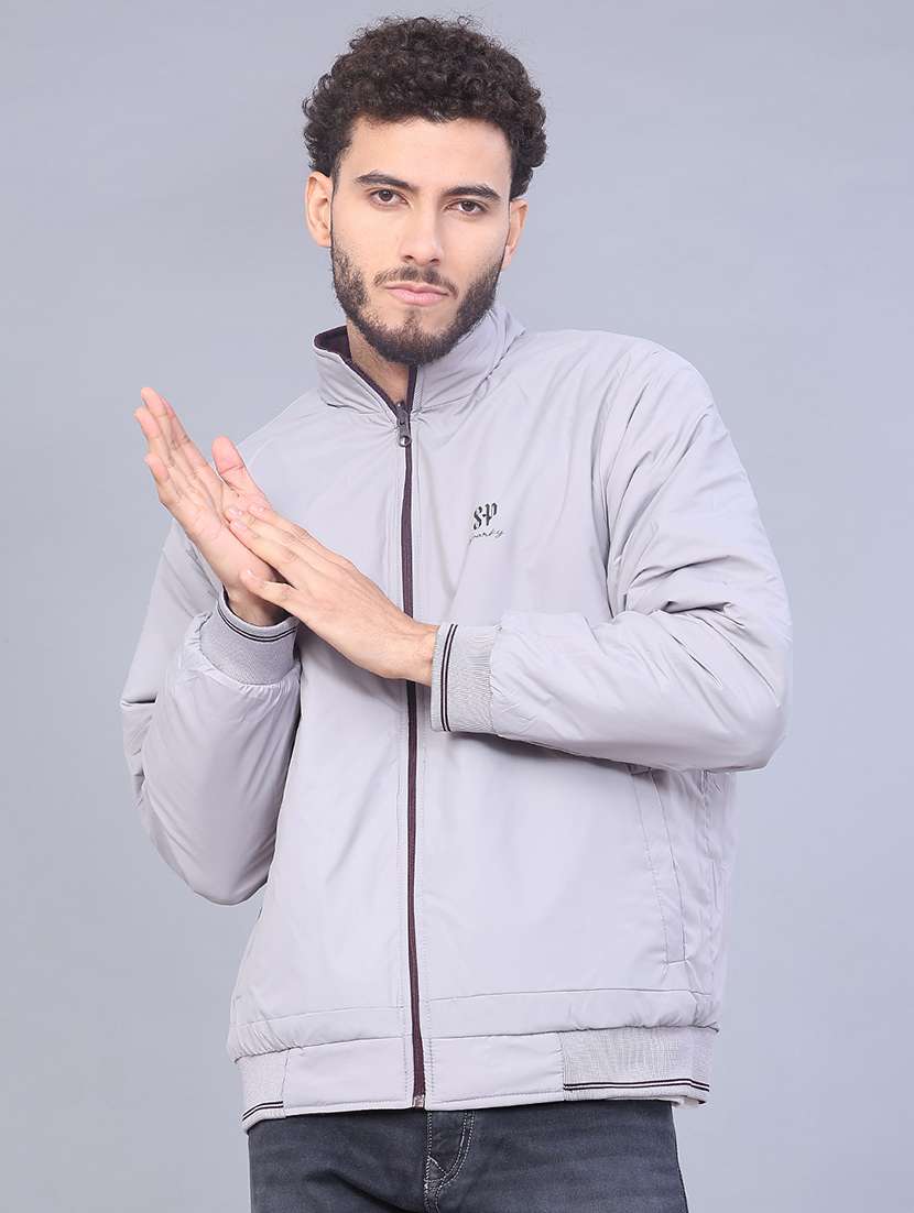 men solid long sleeve reversible bomber jacket - 22053243 -  Standard Image - 3