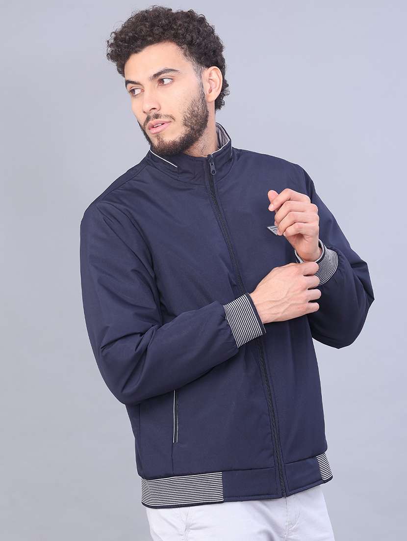 men solid long sleeve regualr fit casual jacket - 22053349 -  Standard Image - 3