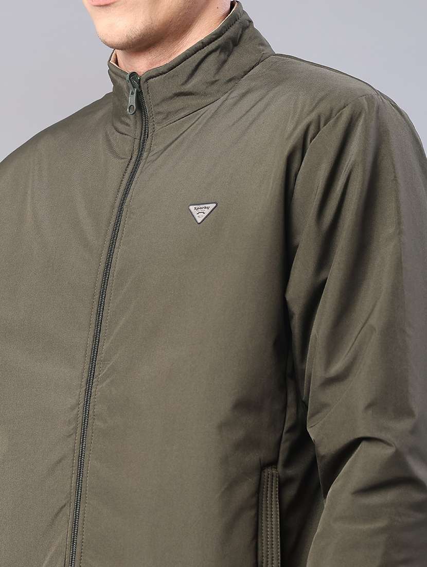 men solid long sleeve regualr fit reversible casual jacket - 22053352 -  Standard Image - 5
