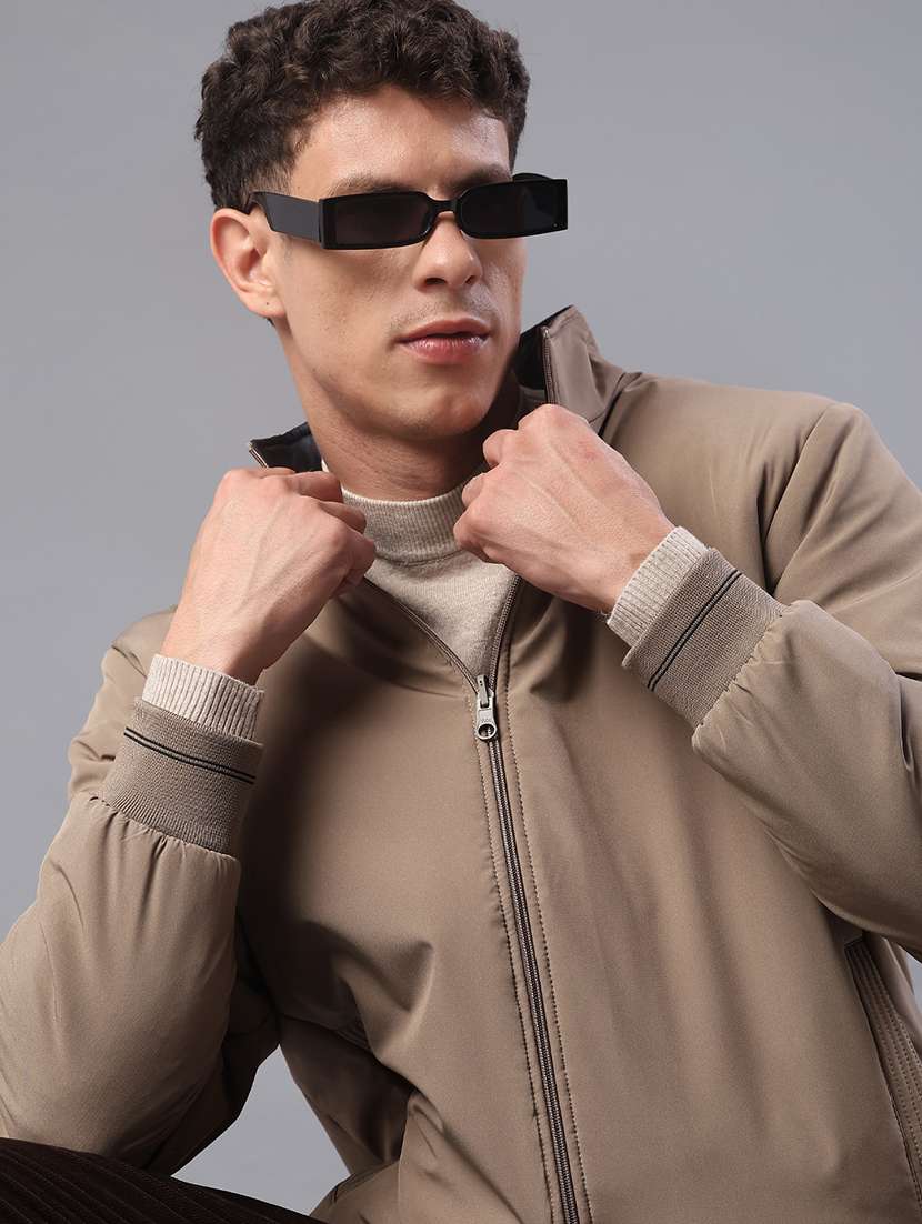 men solid long sleeve regualr fit reversible casual jacket - 22053353 -  Standard Image - 3