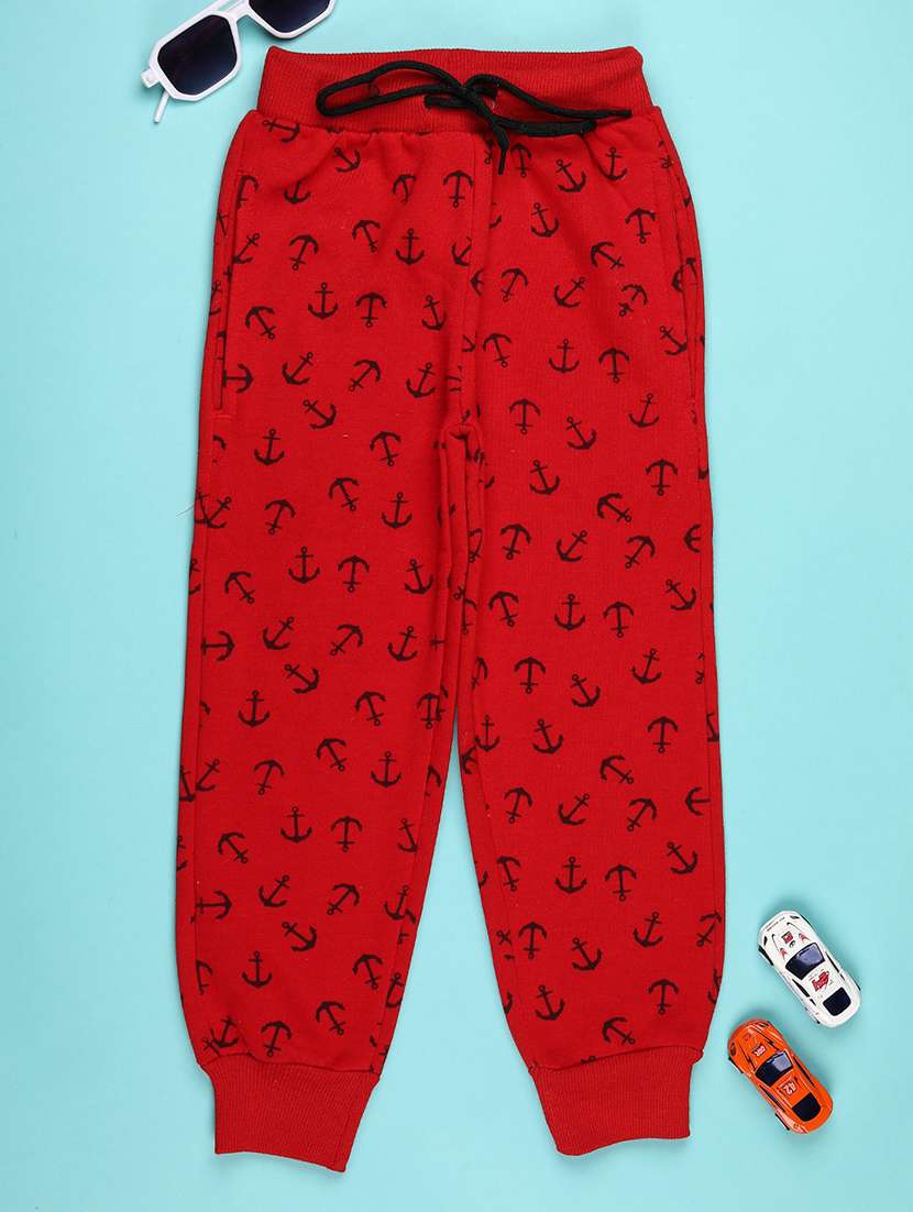 boys printed mid rise jogger