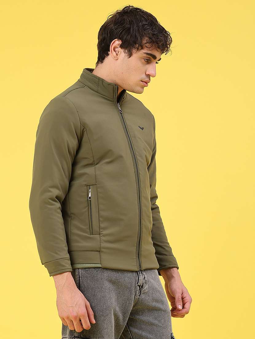 men solid long sleeve bomber jacket - 22053468 -  Standard Image - 3