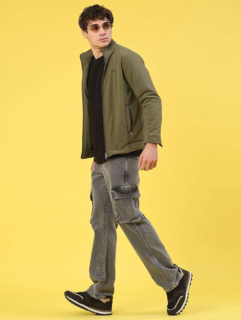 men solid long sleeve bomber jacket - 22053468 -  Standard Image - 5