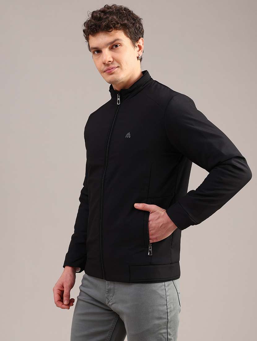 men solid long sleeve insulator bomber jacket - 22053469 -  Standard Image - 3