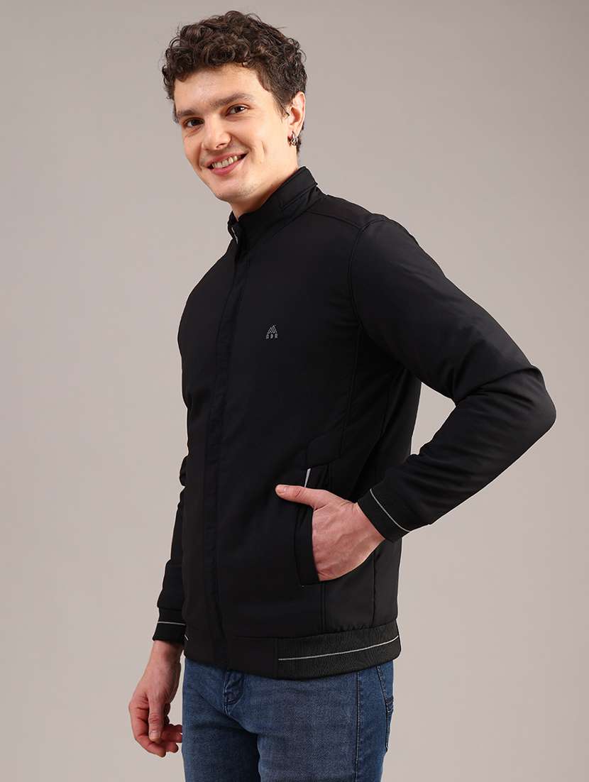 men solid long sleeve insulator bomber jacket - 22053511 -  Standard Image - 3
