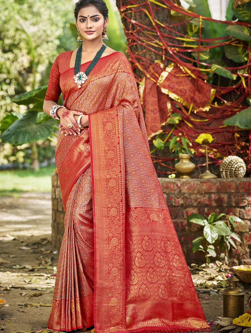 women self design banarasi saree with blouse - 22053695 -  Zoom Image - 0