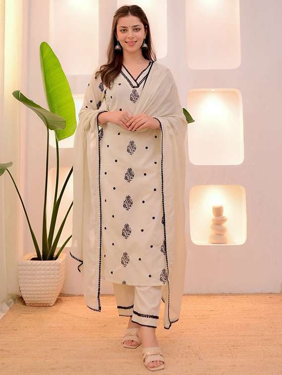 cream rayon straight kurta