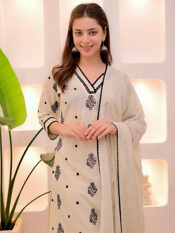 cream rayon straight kurta - 22053795 - Standard Image - 5