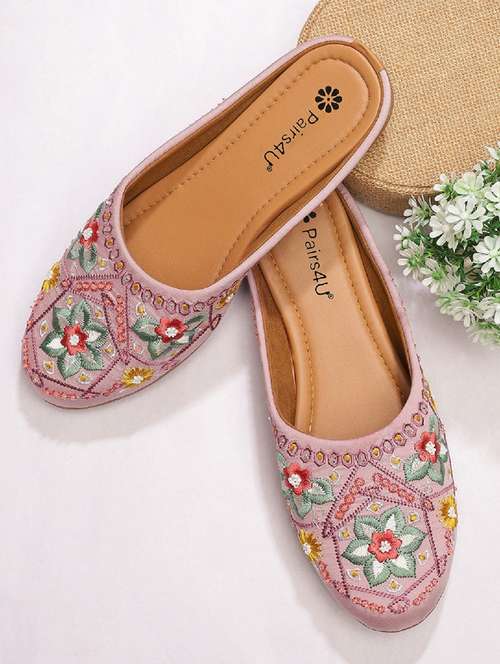 women embroidered slip on juti - 22053828 -  Standard Image - 0