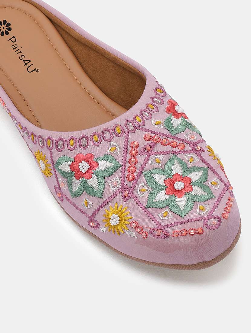 women embroidered slip on juti - 22053828 - Standard Image - 5
