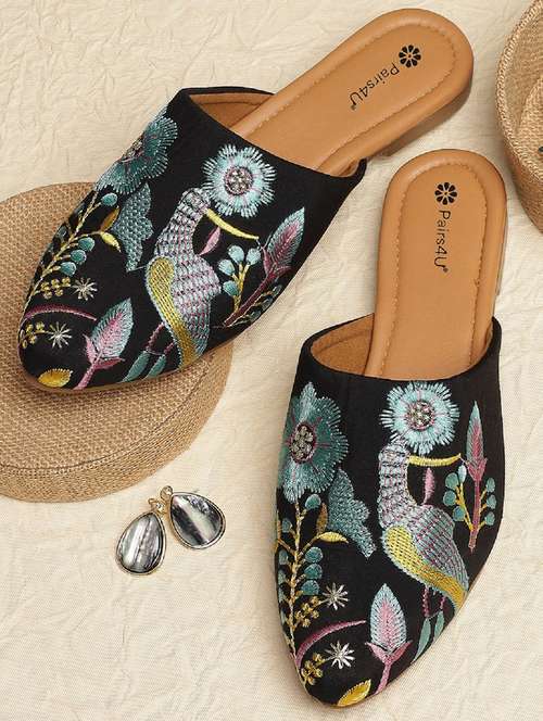 women embroidered slip on juti - 22053832 -  Standard Image - 0