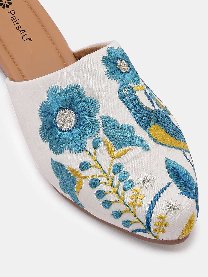women embroidered slip on juti - 22053833 - Standard Image - 5