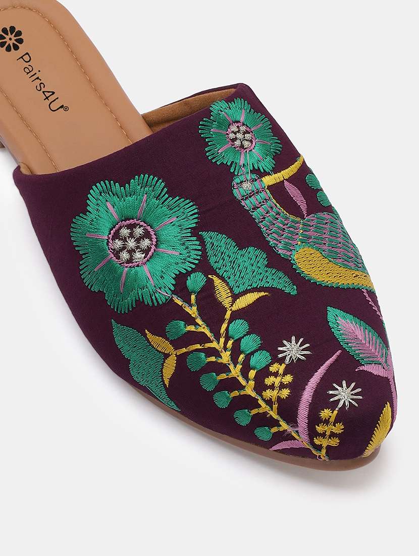 women embroidered slip on juti - 22053834 - Standard Image - 5