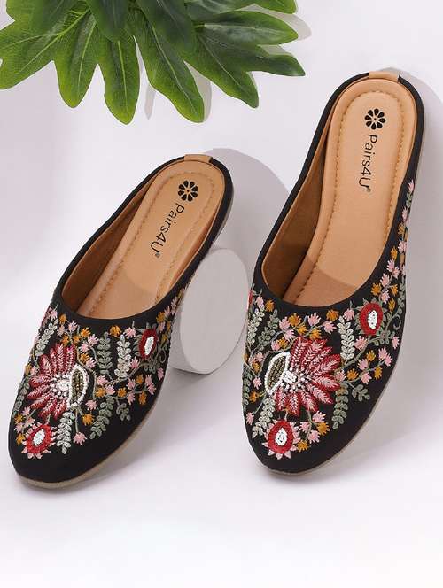 women embroidered slip on juti - 22053838 - Standard Image - 0
