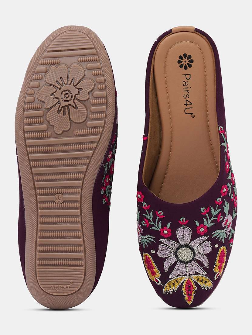 women embroidered slip on juti - 22053840 - Standard Image - 5