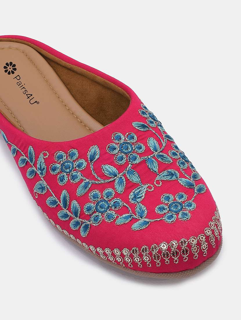 women embroidered slip on juti - 22053850 - Standard Image - 5