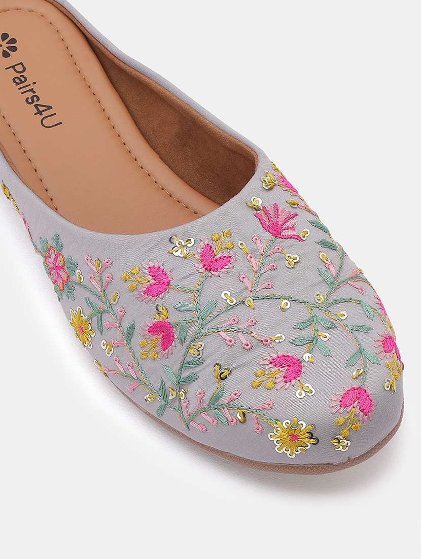 women embroidered slip on juti - 22053854 - Standard Image - 5