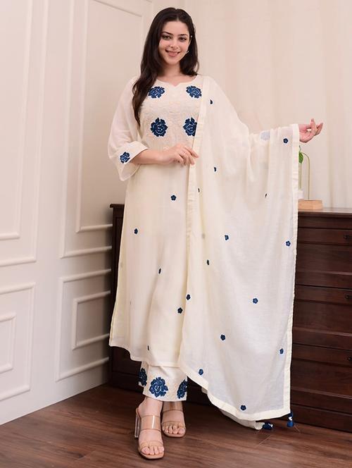 cream rayon straight kurta - 22053868 -  Standard Image - 0