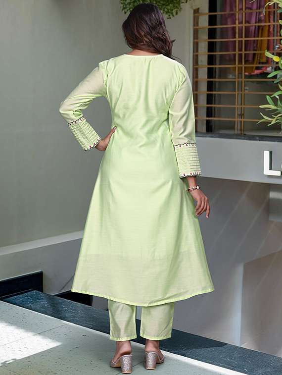 women embroidered long sleeve kurta pant with dupatta set - 22053875 - Standard Image - 3