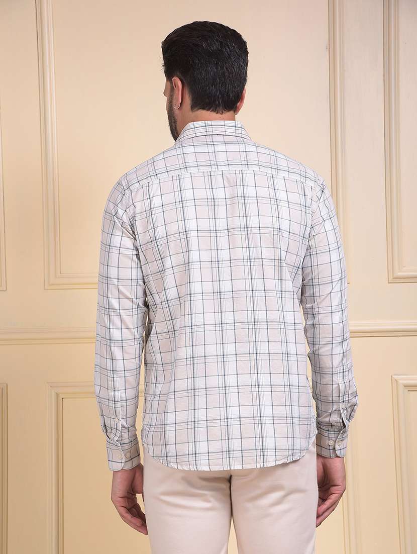 men checkered collared long sleeve regular fit shirt - 22053929 -  Standard Image - 3