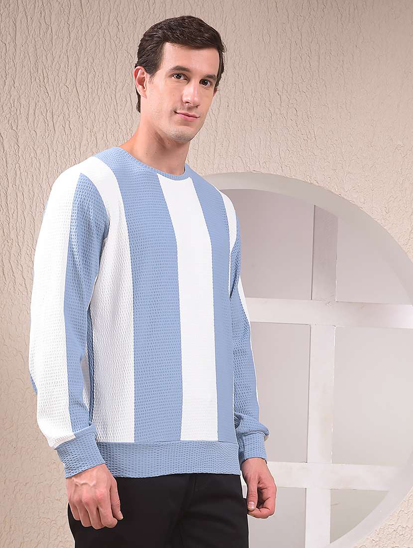 men striped long sleeve regular fit sweatshirt - 22053938 - Standard Image - 3