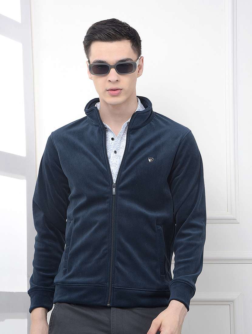 men solid long sleeve regular fit sweatshirt