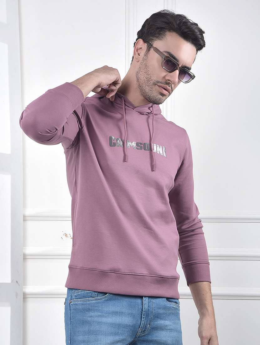 men chest print long sleeve regular fit sweatshirt