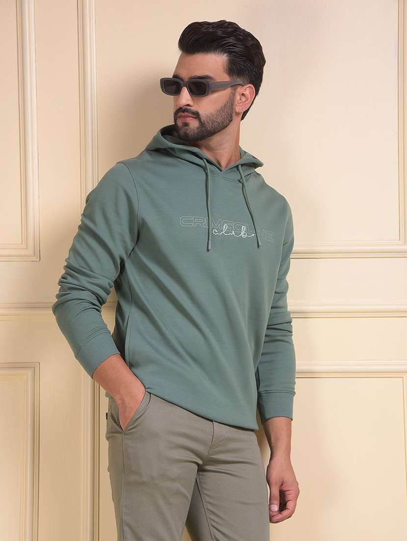 men chest print long sleeve regular fit sweatshirt