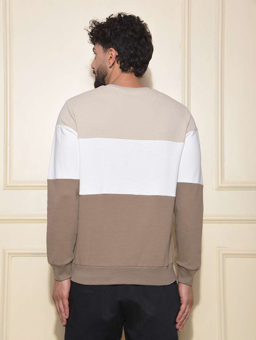 men color block long sleeve regular fit sweatshirt - 22053972 -  Standard Image - 3