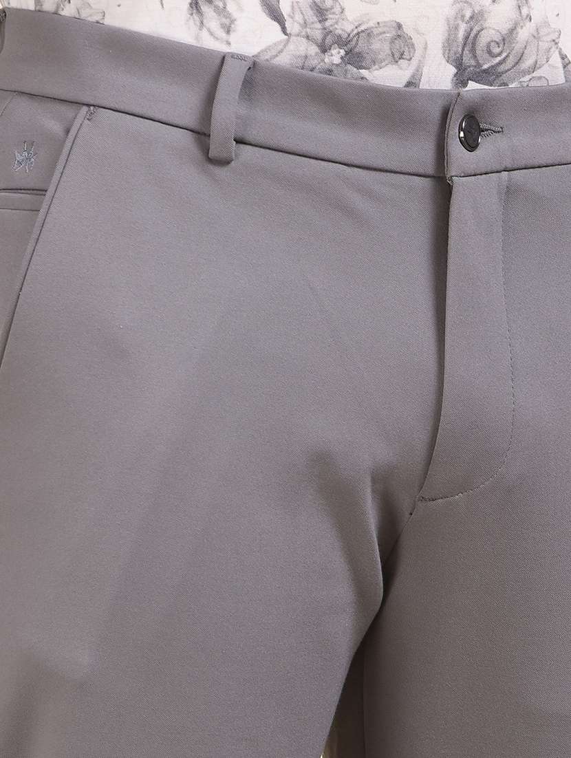 men solid mid rise flat front casual chinos  - 22053995 -  Standard Image - 5