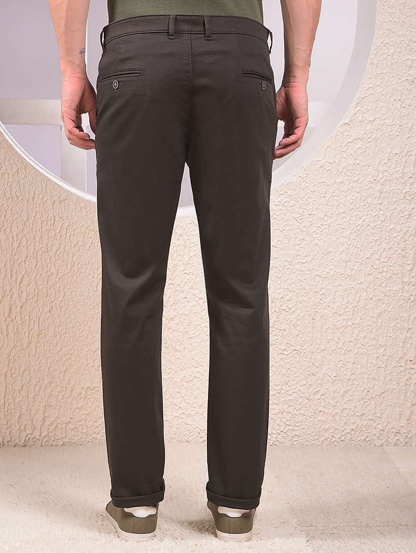men solid mid rise flat front casual chinos  - 22054004 -  Standard Image - 3