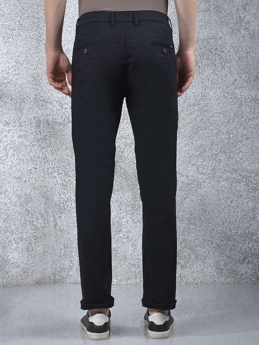 men solid mid rise flat front casual chinos  - 22054006 -  Standard Image - 3