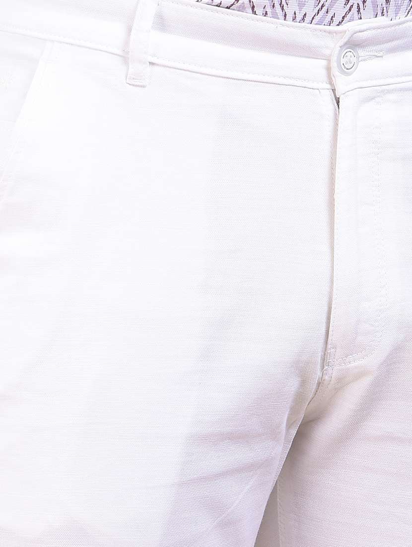 men solid mid rise flat front casual chinos  - 22054015 -  Standard Image - 5