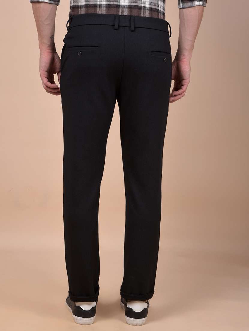 men solid mid rise flat front casual chinos  - 22054036 -  Standard Image - 3