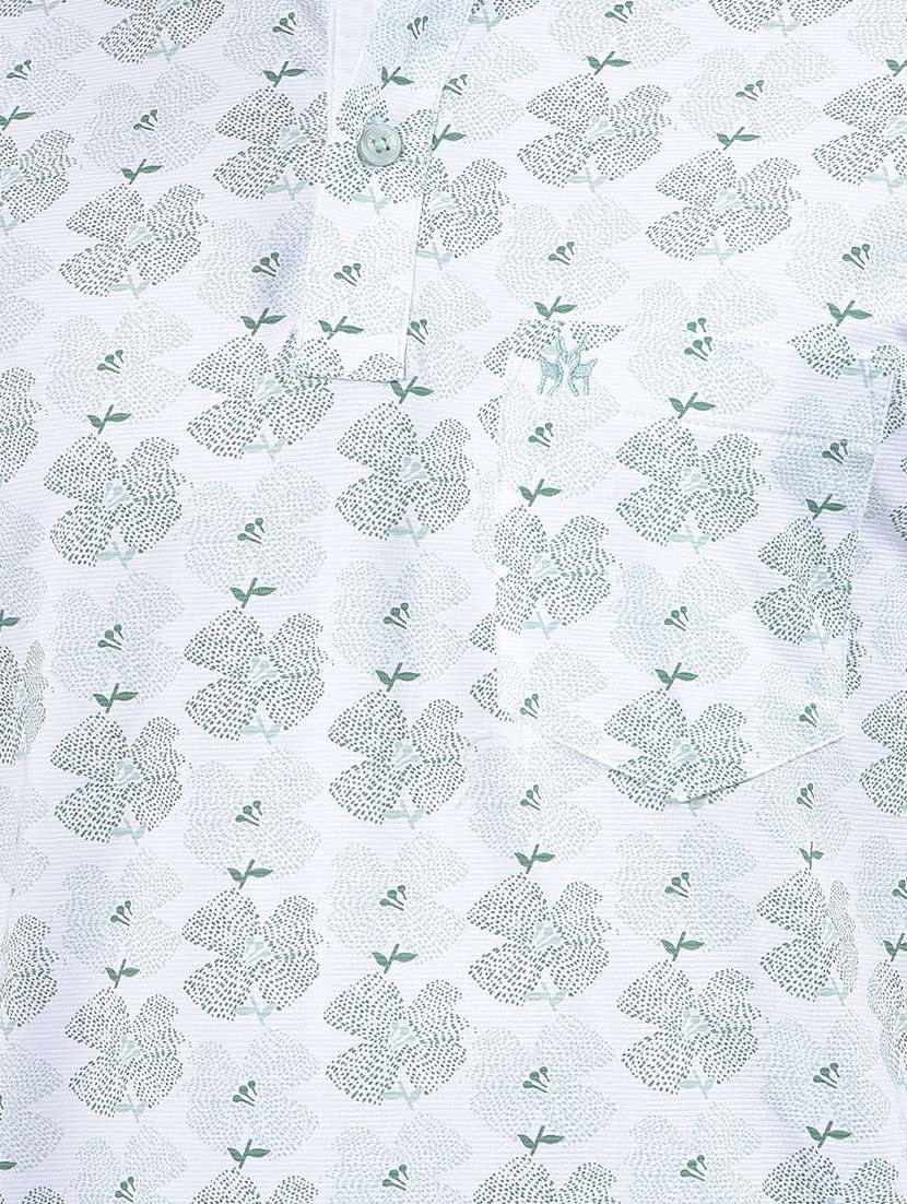 men floral printed short sleeve regular fit polo t-shirt - 22054039 -  Standard Image - 5