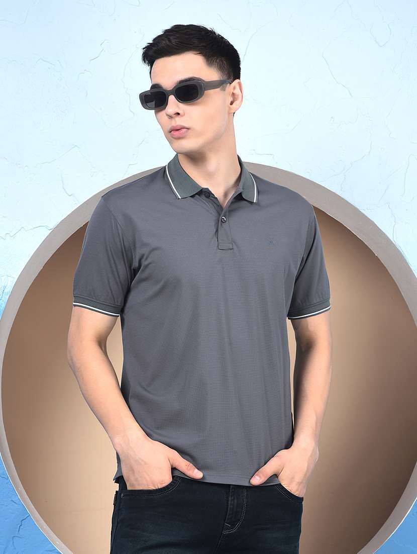 men solid short sleeve regular fit polo t-shirt