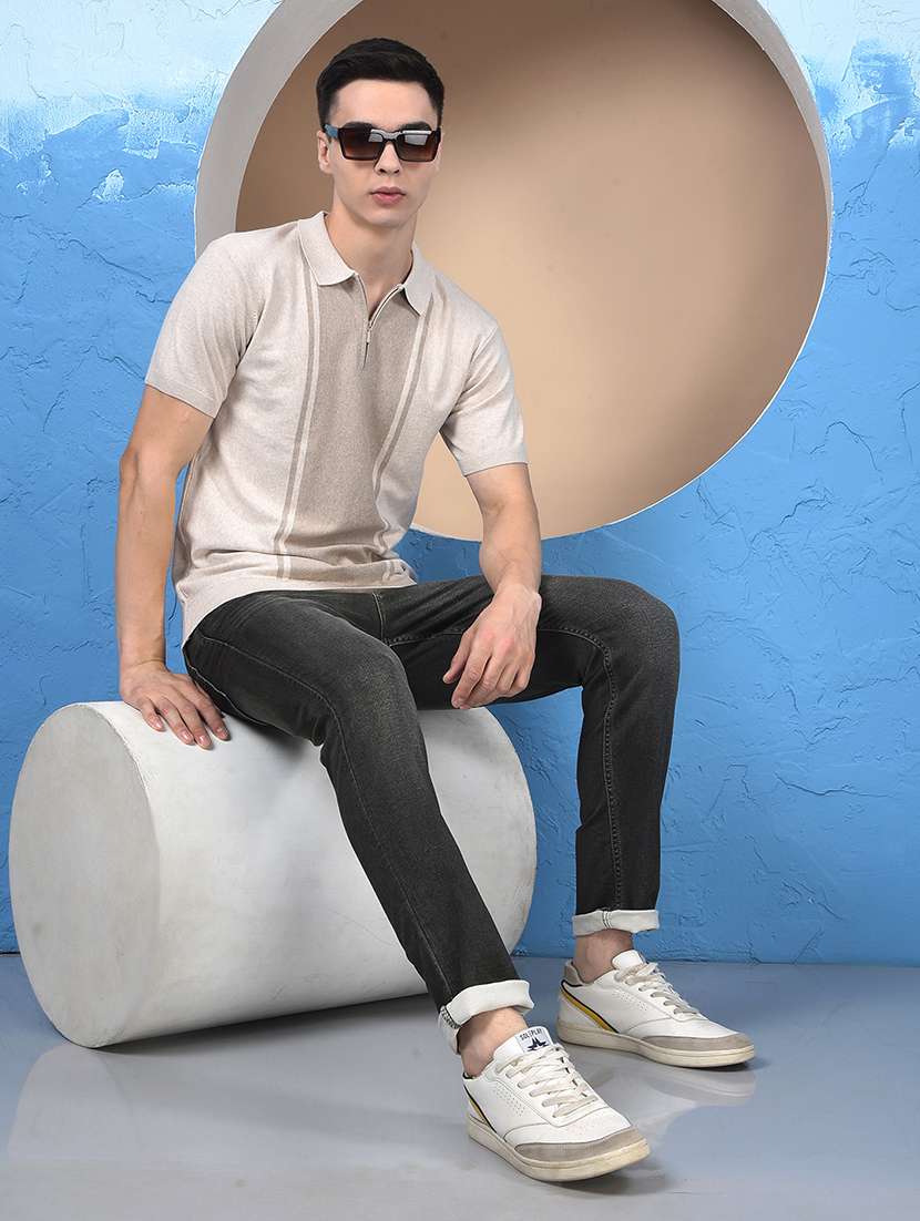 men color block short sleeve regular fit polo t-shirt - 22054075 -  Standard Image - 5