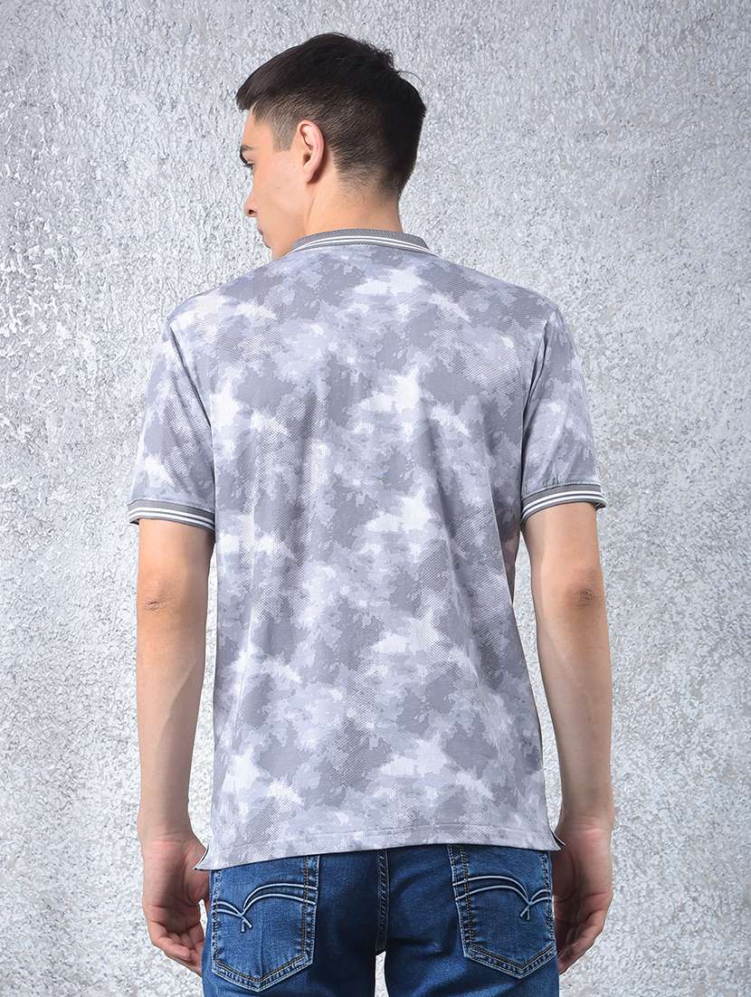 men printed short sleeve regular fit polo t-shirt - 22054094 -  Standard Image - 3