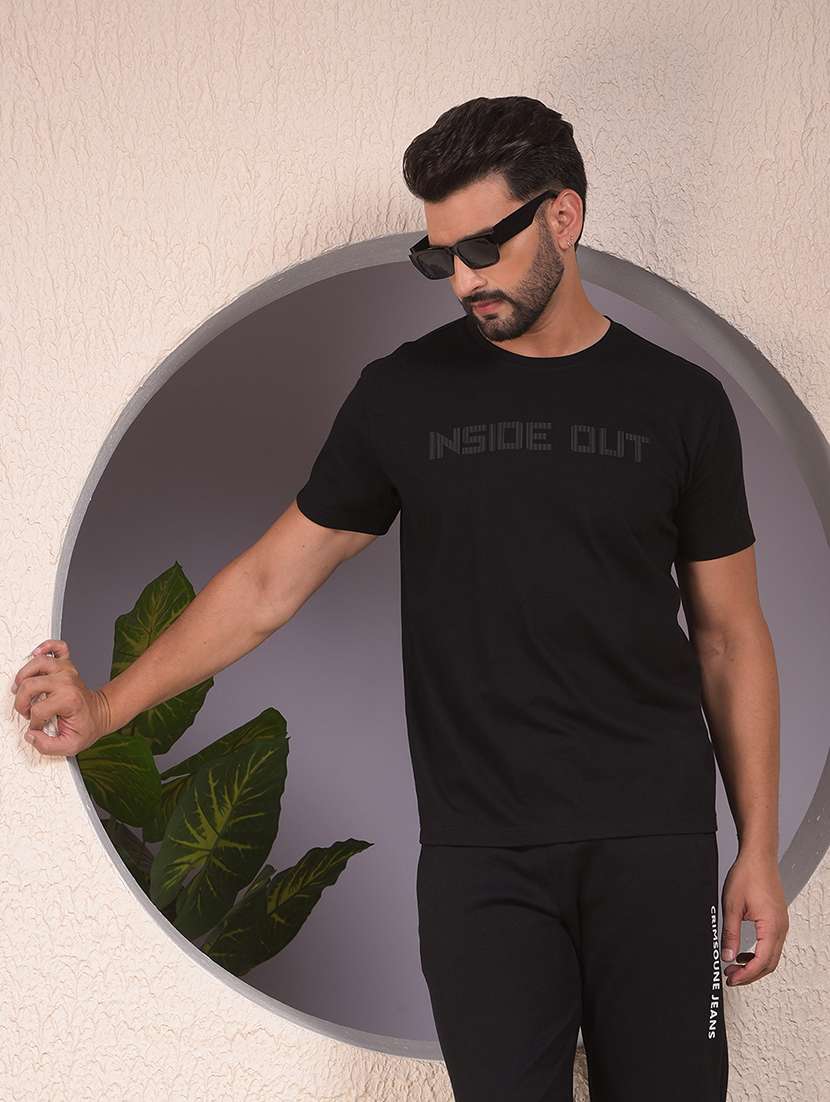 men typographic short sleeve regular fit t-shirt