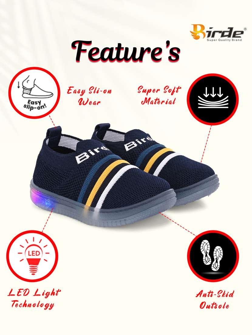 kids navy slip on sports shoe - 22054110 - Standard Image - 5