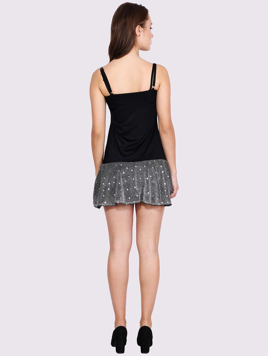 women embellished shoulder strap ballon dress - 22054147 -  Standard Image - 3