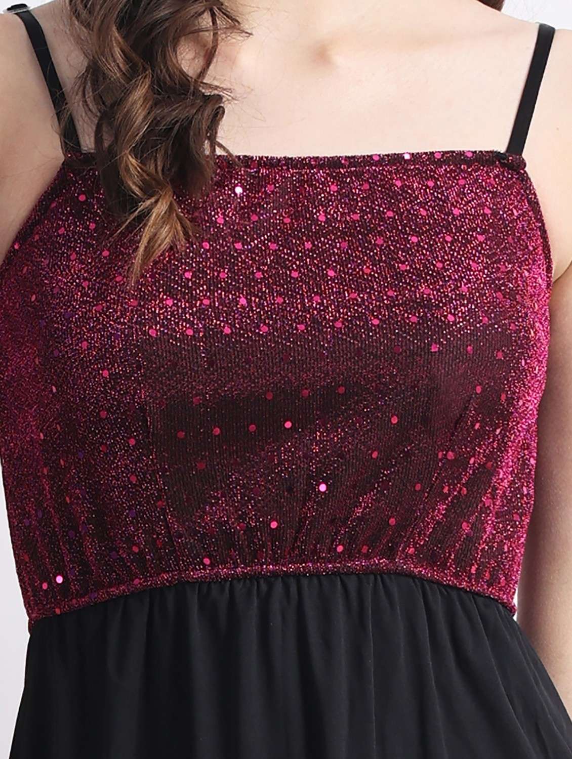 women embellished shoulder strap fit & flare dress - 22054151 -  Standard Image - 5