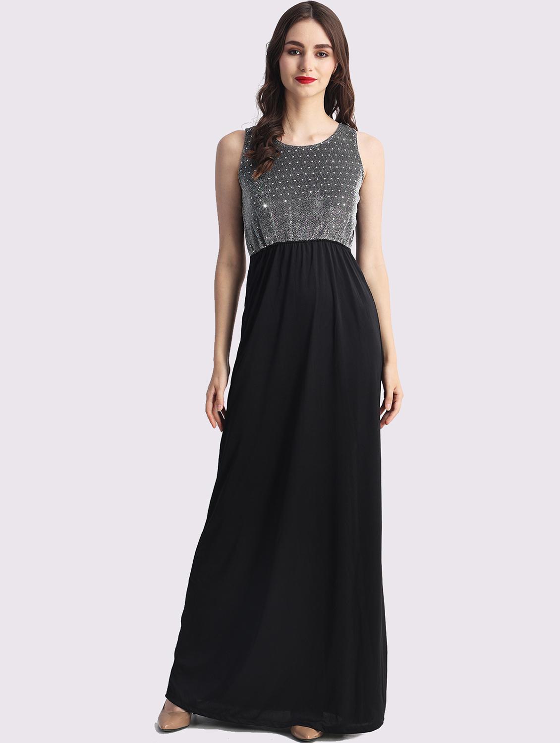 women emebllished sleeveless a-line dress - 22054153 - Zoom Image - 0